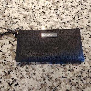 Michael Kors wristlet black logo